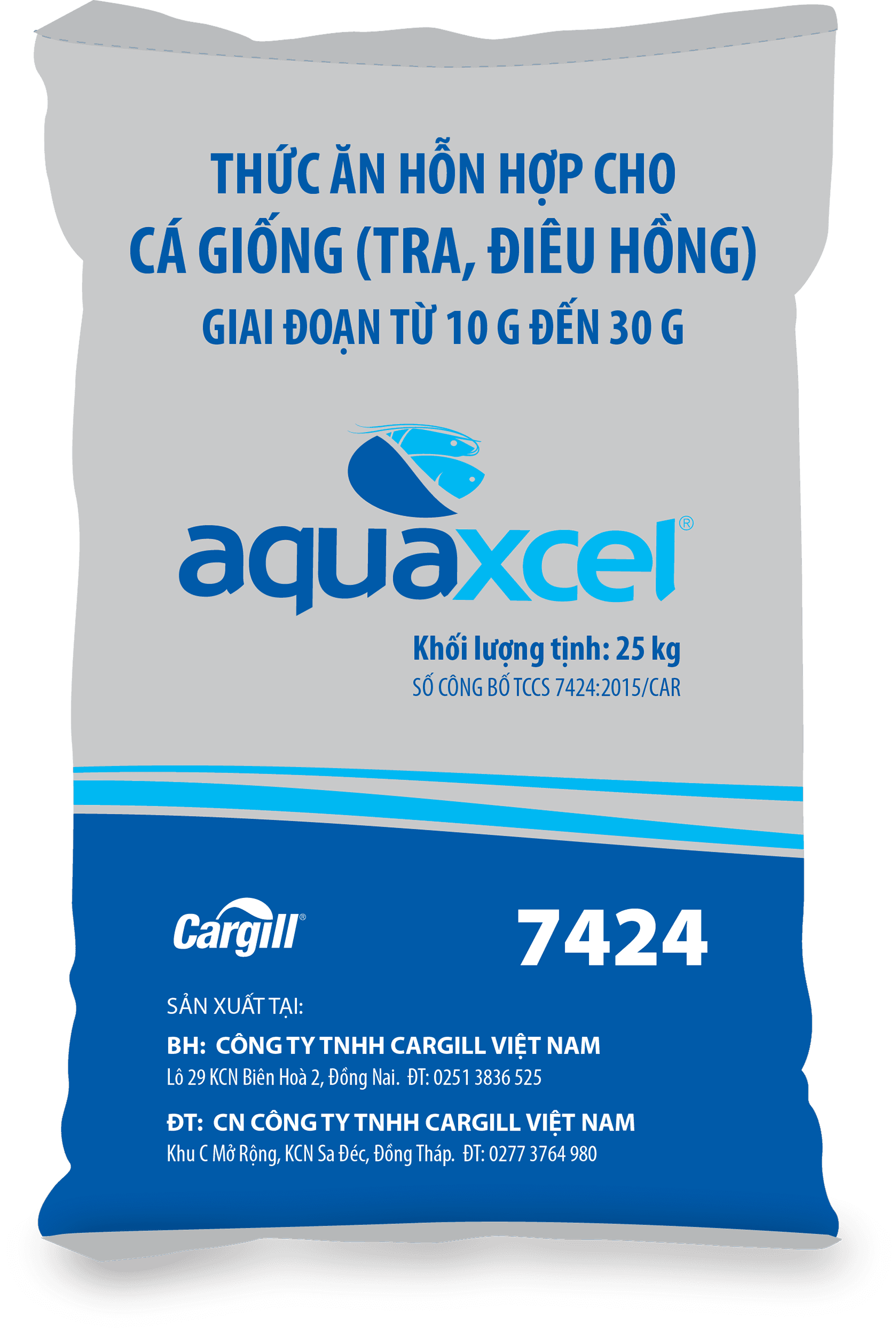 Thức ăn hỗn hợp cá giống (tra, điêu hồng) từ 10-30g
