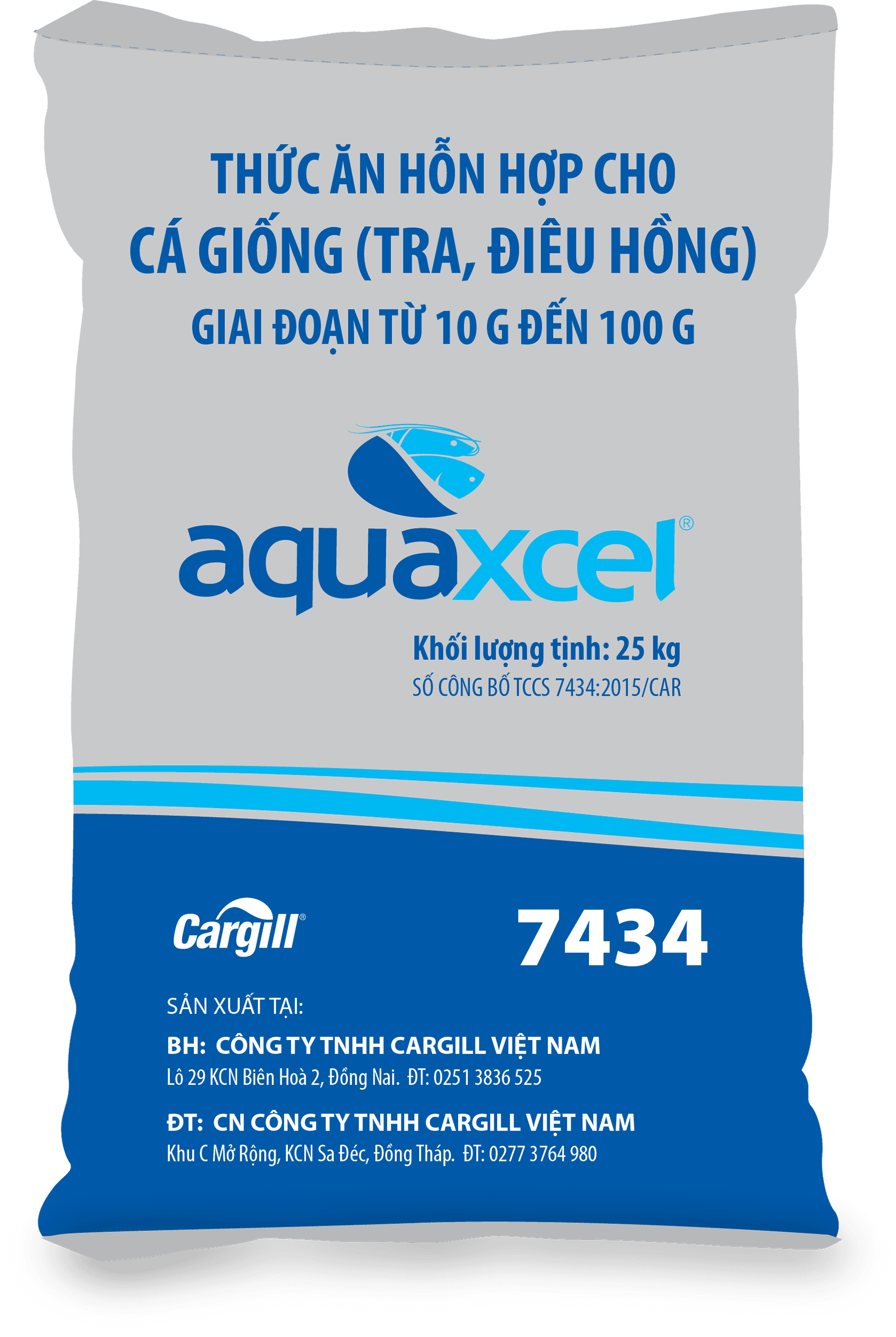 Thức ăn hỗn hợp cá giống (tra, điêu hồng) 10-100g