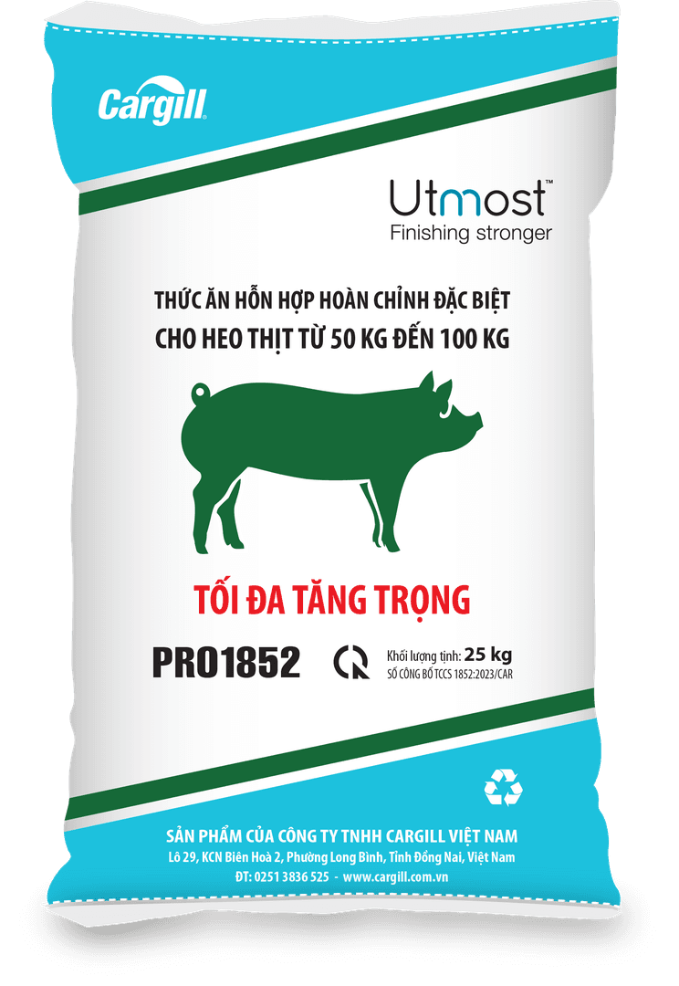Thức ăn hỗn hợp hoàn chỉnh đặc biệt cho heo thịt từ 50kg đến 100kg