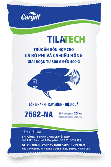 Thức ăn hỗn hợp cá rô phi và cá điêu hồng 300-500g